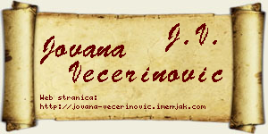 Jovana Večerinović vizit kartica
